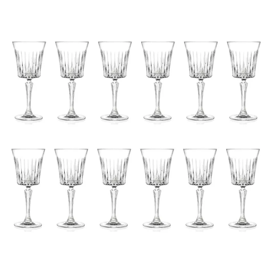 12 Calici da Vino Acqua Cocktail in Cristallo Ecologico di Lusso - Senzatempo Viadurini