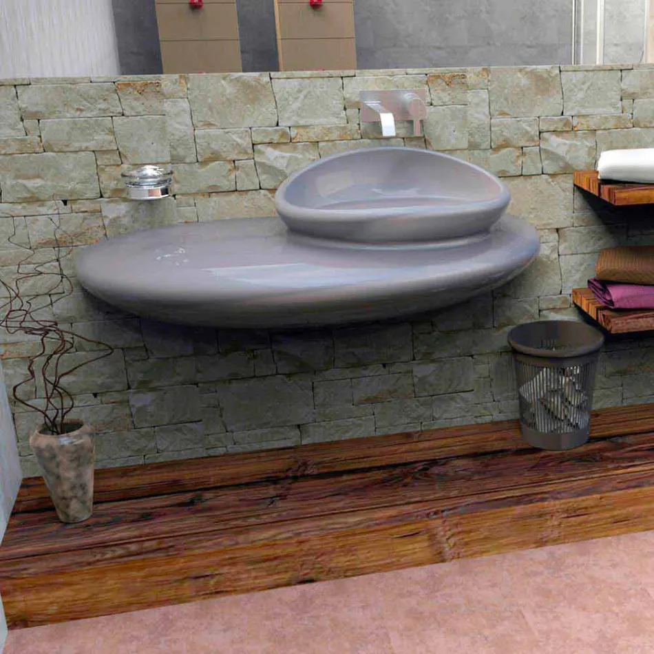 Lavabo Design Moderno Stone Made in Italy Viadurini
