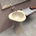 Lavabo a colonna moderno di design Twister made in Italy