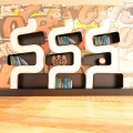 Libreria design moderno in Solid Surface Ser P made in Italy