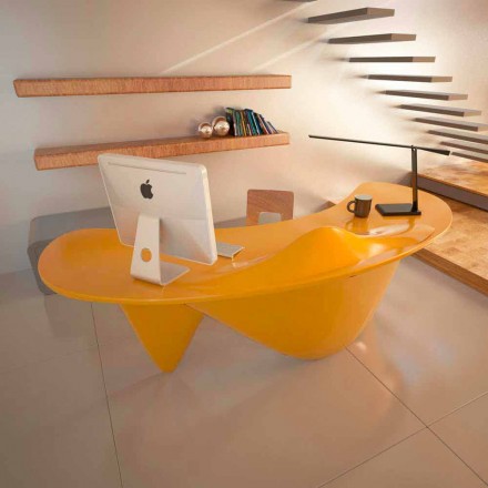 Scrivania Arredo Ufficio Sinuous Made in Italy Viadurini