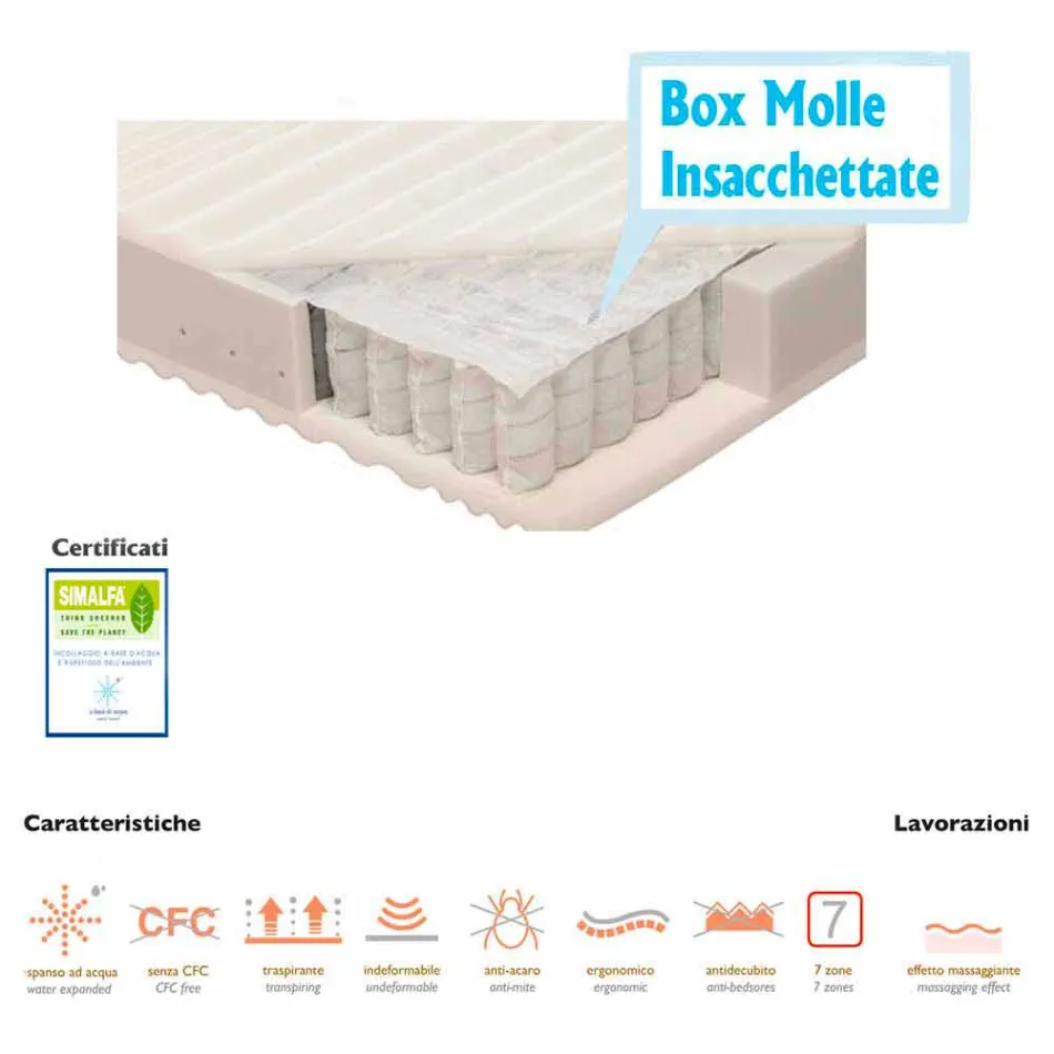 Materasso Matrimoniale a Molle Insacchettate Bio Molle  Viadurini