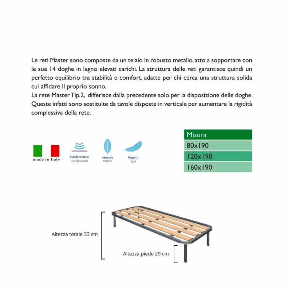 Rete Singola con Doghe Verticali Bio Comfort 2 Viadurini