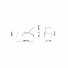 2 Chaise Longue Impilabili da Esterno in Metallo e Tessuto Made in Italy - Perlo Viadurini
