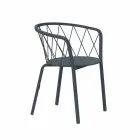 2 Poltrone da Esterno in Metallo Verniciato Impilabili Made in Italy - Adia Viadurini