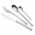 24 Posate in Acciaio Lucido Design Triangolare Elegante Made in Italy - Caplin