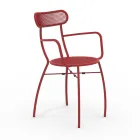 4 Poltrone da Giardino in Metallo di Diversi Colori Made in Italy - Siepe Viadurini