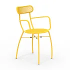 4 Poltrone da Giardino in Metallo di Diversi Colori Made in Italy - Siepe Viadurini