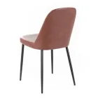 4 Sedie da Interno in Soft-touch di Diversi Colori e Gambe in Metallo - Hugo Viadurini