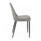 4 Sedie da Interno in Soft-touch di Diversi Colori e Gambe in Metallo - Hugo Viadurini