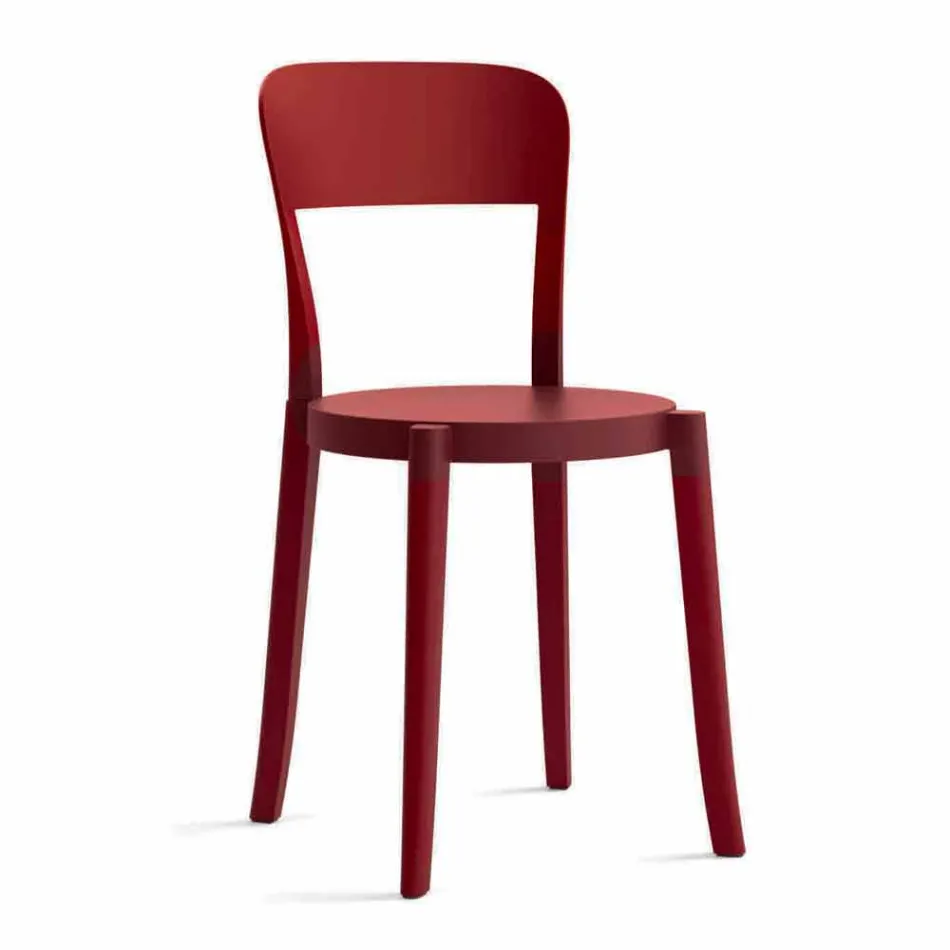 4 Sedie Impilabili da Esterno in Polipropilene di Design Made in Italy - Alexus Viadurini