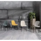 4 Sedie per il Soggiorno Realizzate in Tessuto di Diversi Colori e Metallo - Tuberosa Viadurini