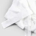 Accappatoio Bianco di Lino Pesante con Cappuccio Lusso Italiano - Palace Viadurini