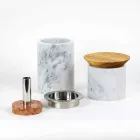 Accessori Salvaspazio per Cucina Strumenti in Marmo, Legno e Acciaio - Astoria Viadurini