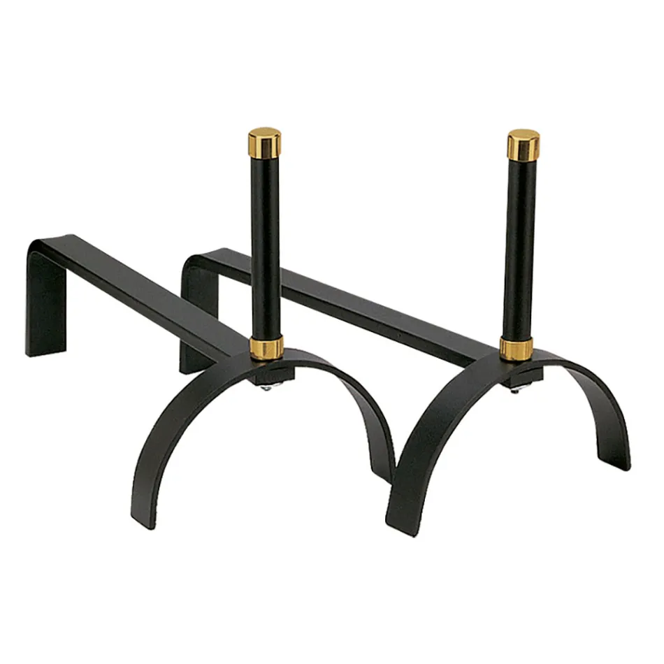 Alari per il Camino in Diverse Finiture Altezza 25 cm Made in Italy - Rinoceronte Viadurini