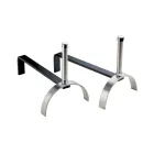 Alari per il Camino in Diverse Finiture Altezza 25 cm Made in Italy - Rinoceronte Viadurini