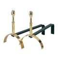 Alari per il Camino in Ottone Altezza 30 cm Made in Italy - Lupo