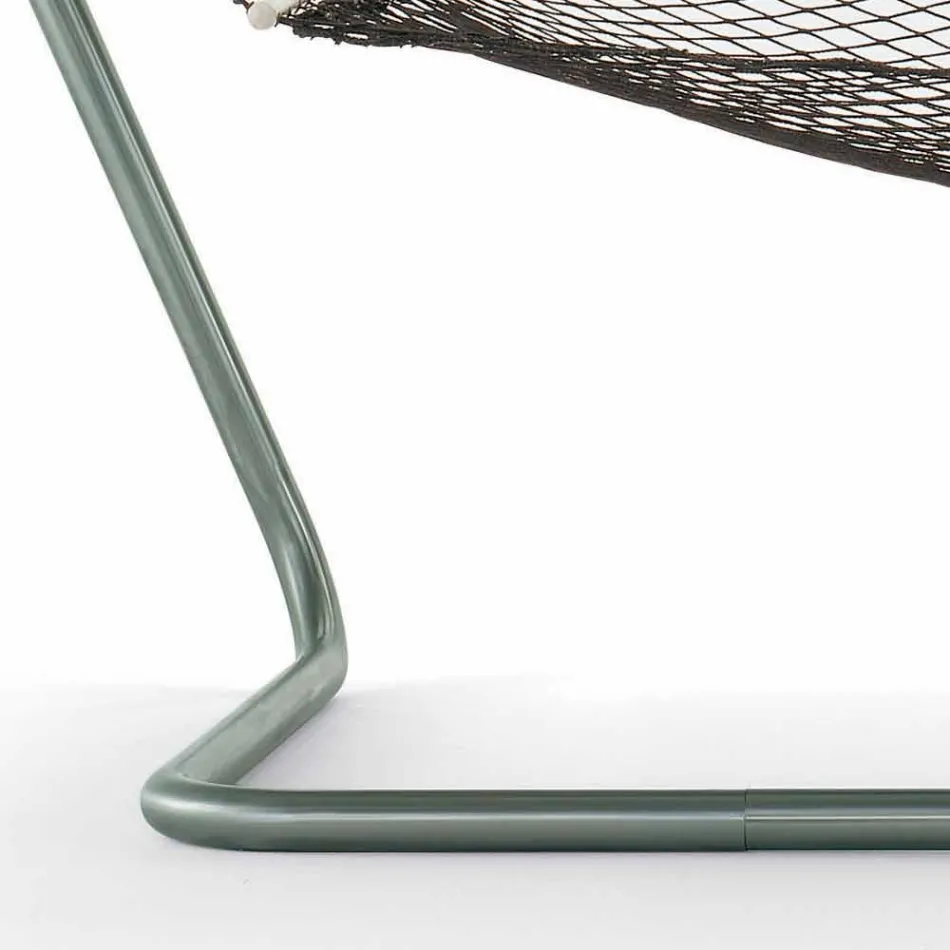 Amaca in Acciaio e Rete Nera da Giardino di Design Made in Italy - Cumberland Viadurini