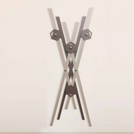 Appendiabiti a Muro Design Moderno Legno Colorato per Ingresso - Picasso Viadurini