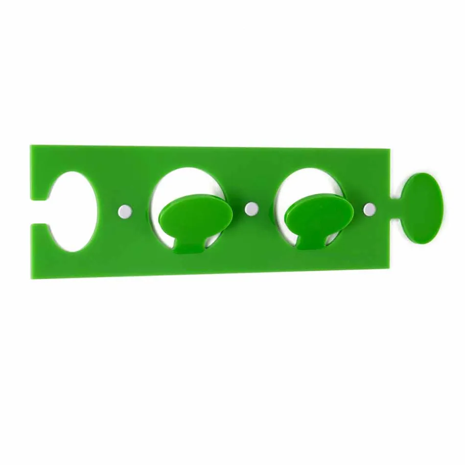 Appendiabiti da Muro Colorato in Plexiglass Design Doppio 3 Pezzi - Fratack Viadurini