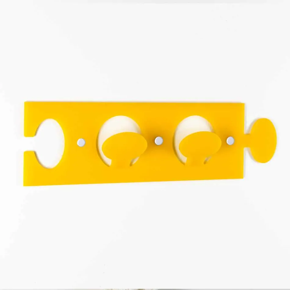 Appendiabiti da Muro Colorato in Plexiglass Design Doppio 3 Pezzi - Fratack Viadurini