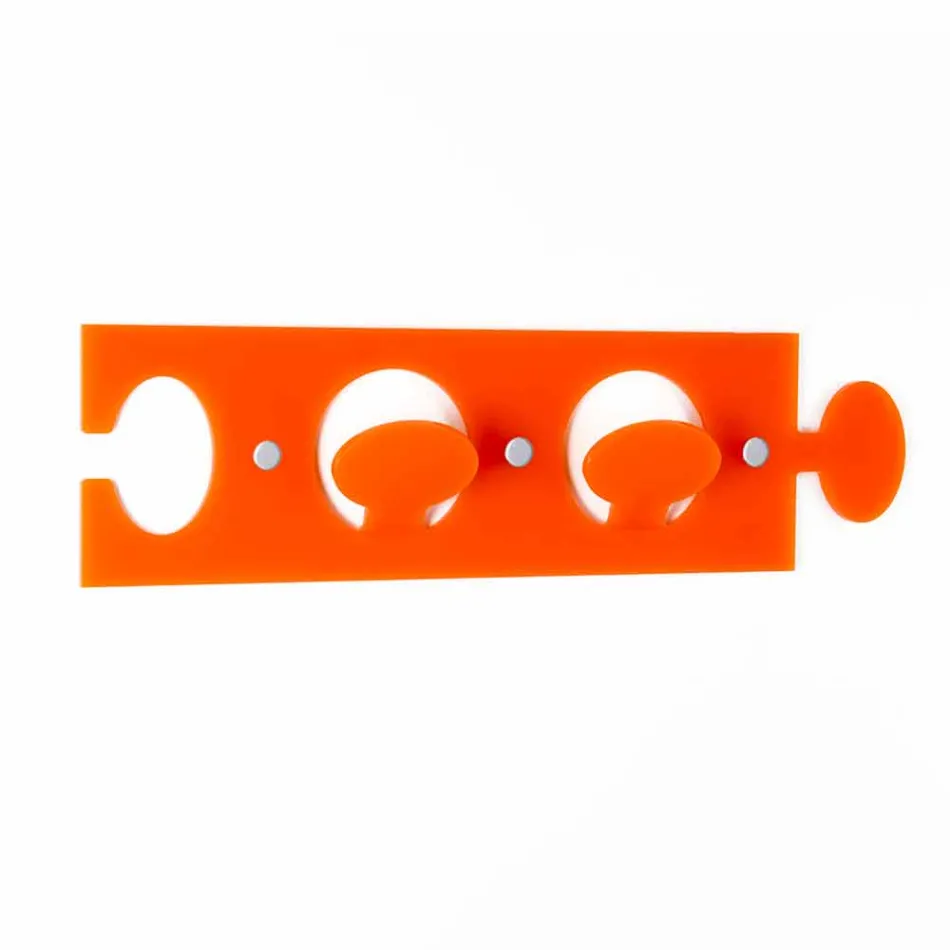 Appendiabiti da Muro Colorato in Plexiglass Design Doppio 3 Pezzi - Fratack Viadurini