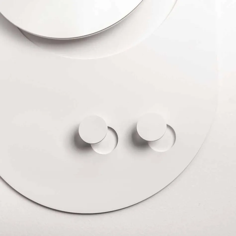 Appendiabiti da Parete Moderno in Acciaio con Specchio Made in Italy - Pilippo Viadurini