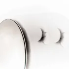 Appendiabiti da Parete Moderno in Acciaio con Specchio Made in Italy - Pilippo Viadurini