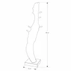Appendiabiti da Terra con Struttura e Pioli in Teak Massello - Abete Viadurini
