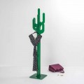 Appendiabiti da terra design moderno verde Cactus, made in Italy
