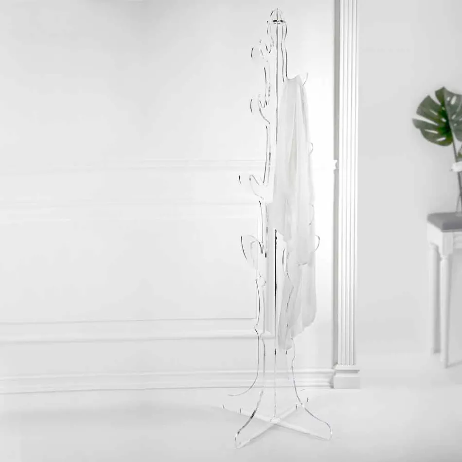 Appendiabiti da Terra in Plexiglass Trasparente Design da Ingresso - Alibi Viadurini