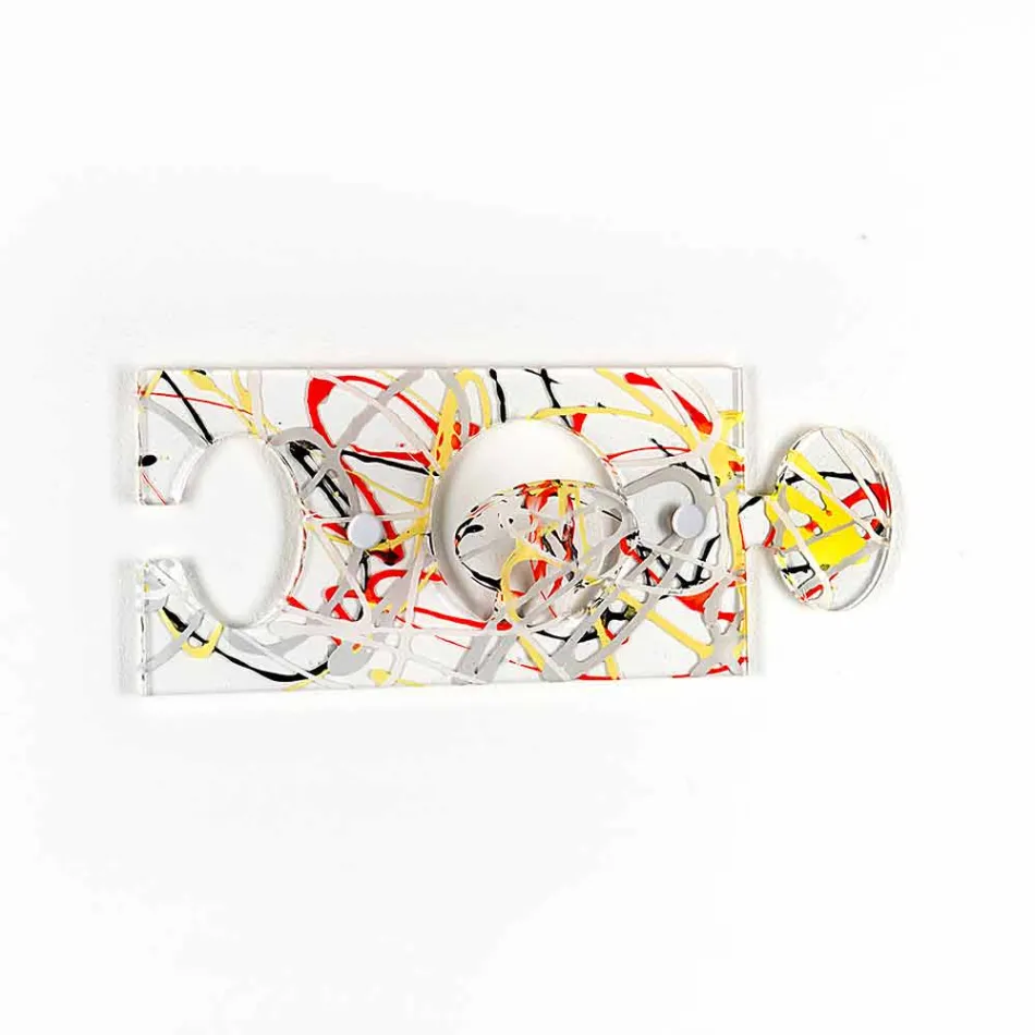Appendini da Parete in Plexiglass Colorato Design Singolo 4 Pezzi - Fratack Viadurini