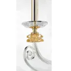 Applique 2 Luci Vetro Soffiato e Cristallo Ottico Lusso Classico - Cassea Viadurini