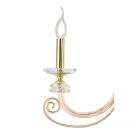Applique 2 Luci Vetro Soffiato e Cristallo Ottico Lusso Classico - Cassea Viadurini