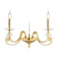 Applique 2 Luci Vetro Soffiato e Cristallo Ottico Lusso Classico - Cassea