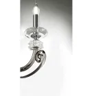 Applique 3 Luci Vetro Soffiato e Cristallo Ottico Lusso Classico - Cassea Viadurini