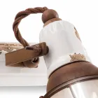 Applique a due faretti orientabili Amelia Ferroluce artigianale Viadurini