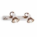 Applique a due faretti orientabili Amelia Ferroluce artigianale