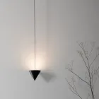Applique a Filo in Alluminio Nero e Cono Grande Design Minimale - Mercado Viadurini
