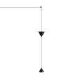 Applique a Filo in Alluminio Nero e Doppio Cono Design Minimale - Mercado