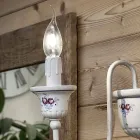 Applique a Muro Artigianale in Ceramica e Ottone Dipinta a Mano - Sanremo Viadurini