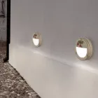 Applique a Muro da Esterno Tonda in Alluminio Dipinto a Mano - Brindisi Viadurini