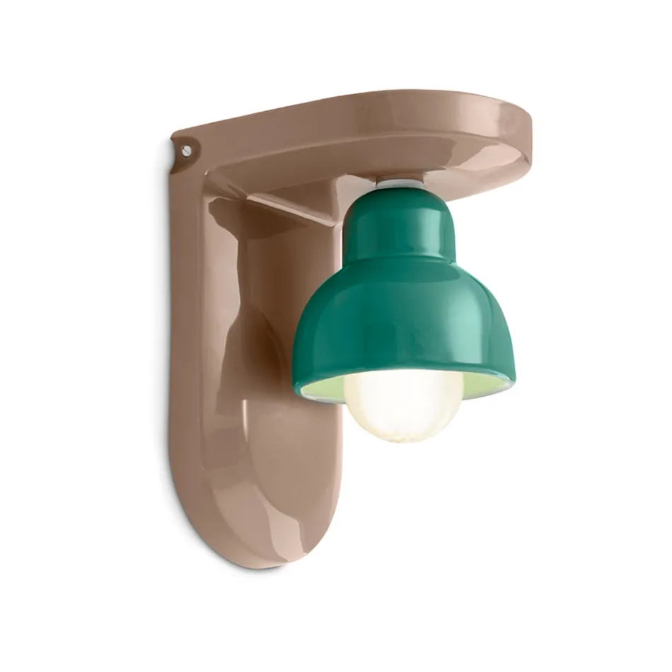 Applique a Muro in Ceramica con 1 Luce Made in Italy - Berimbau Viadurini