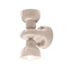Applique a Muro in Ceramica con 2 Luci Made in Italy - Berimbau Viadurini
