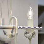 Applique a Muro in Ceramica Dipinta a Mano e Ottone Verniciato - Sanremo Viadurini