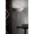 Applique a Muro Mezzaluna in Ceramica Dipinti Floreali a Mano - Trieste Viadurini