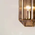 Applique Artigianale in Vetro e Ottone 1 o 2 Luci - Rilegato by Il Fanale Viadurini