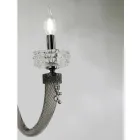 Applique Classica 2 Luci Vetro Artigianale Lusso Made in Italy - Saline Viadurini