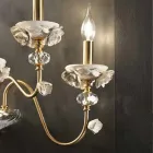 Applique Classica 3 Luci in Porcellana e Vetro Soffiato Lusso - Eteria Viadurini