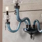 Applique Classica 3 Luci Vetro Artigianale Lusso Made in Italy - Saline Viadurini